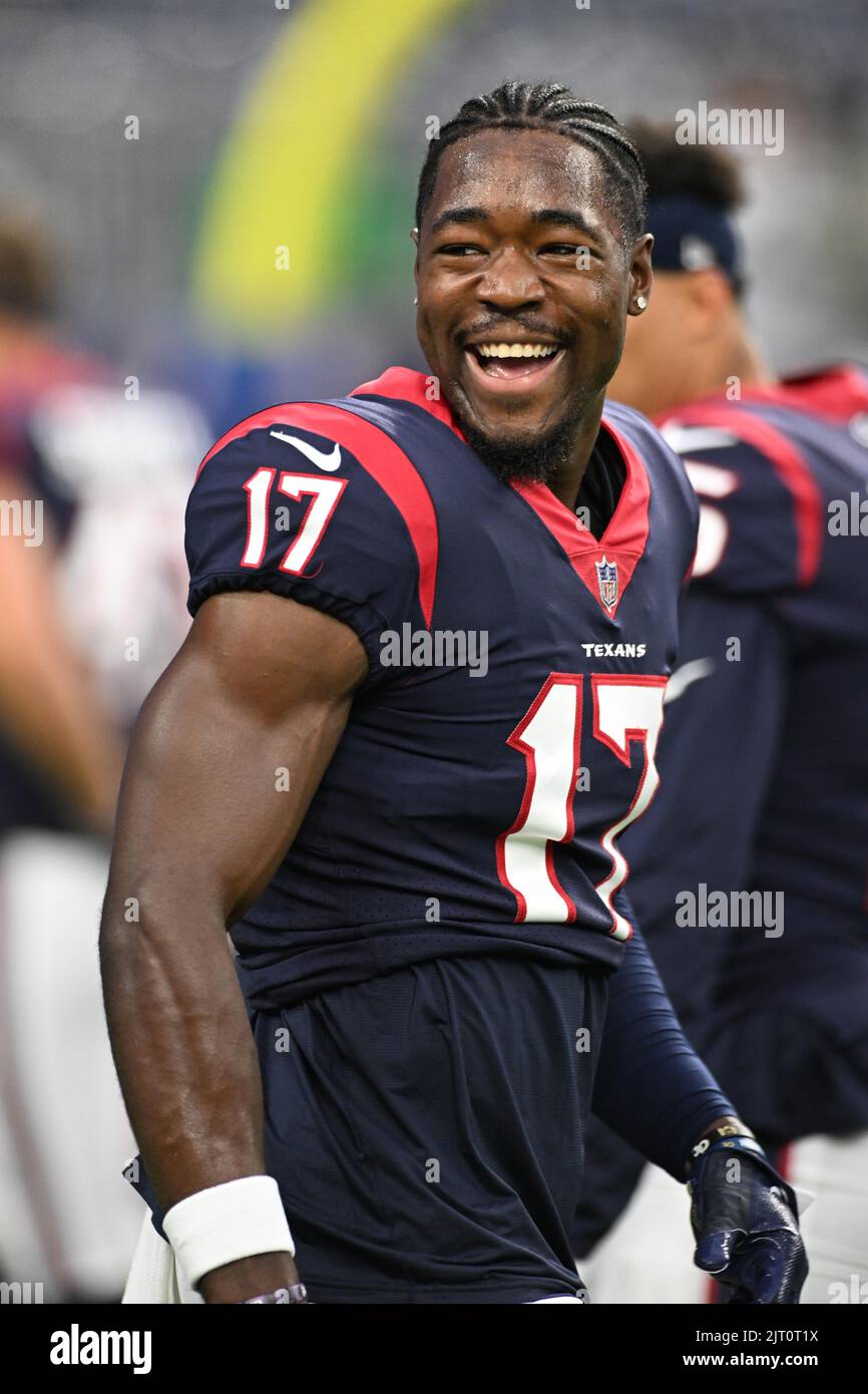 Houston Texans wide receiver Jalen Camp (17) pregame during the NFL