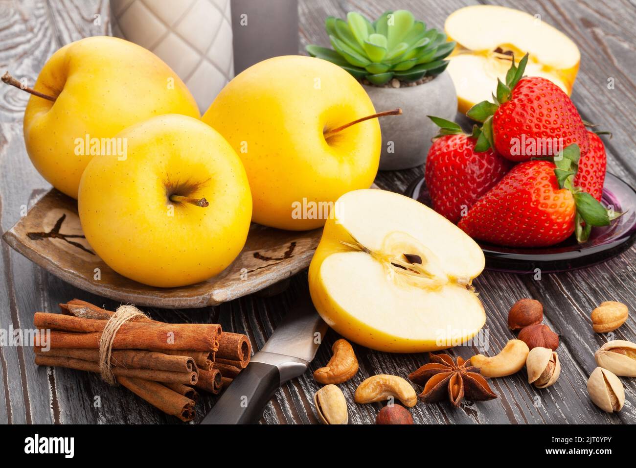 yellow apple background  Food Images ~ Creative Market