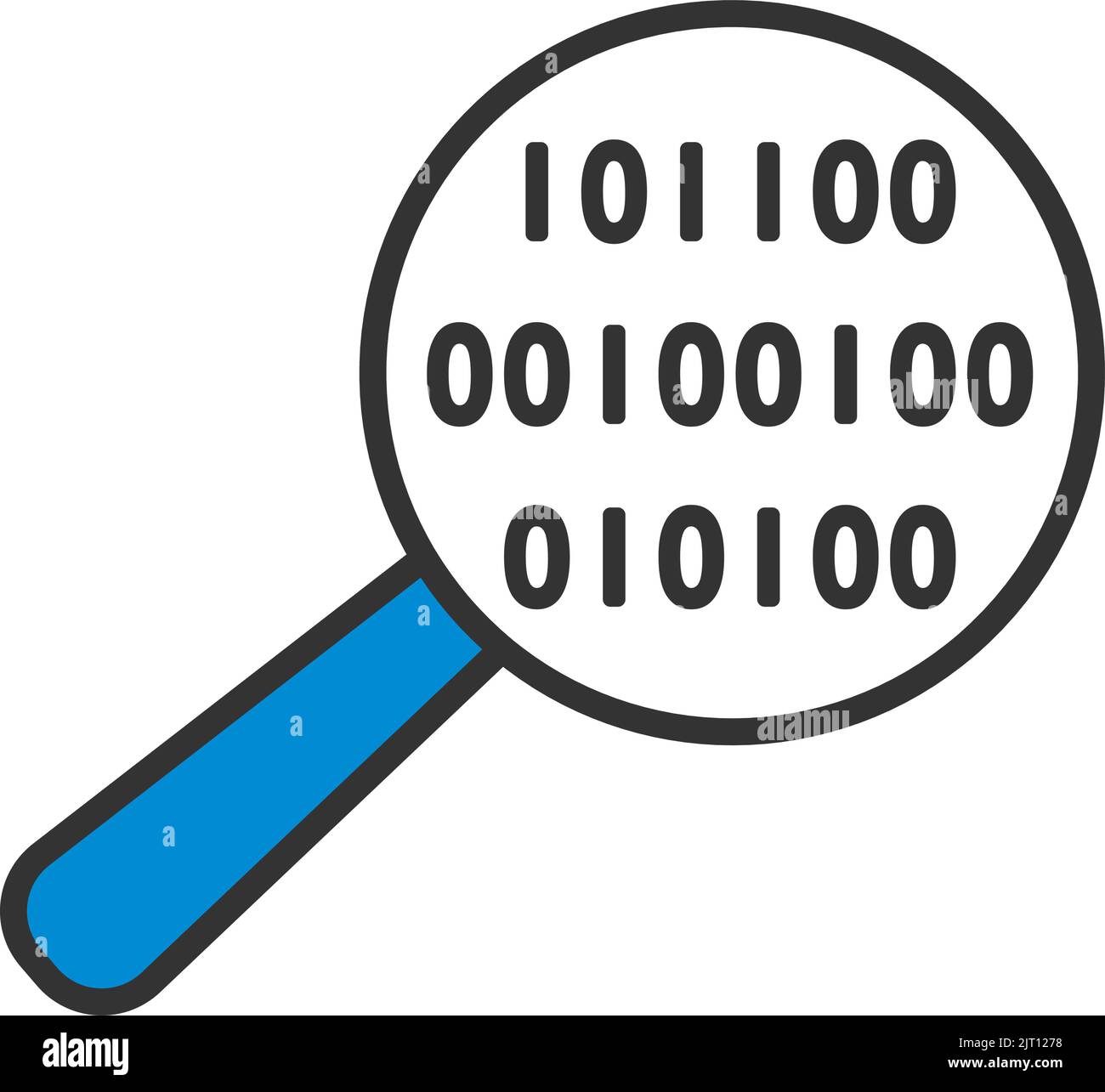 Data Analysing Icon. Editable Bold Outline With Color Fill Design. Vector Illustration. Stock Vector