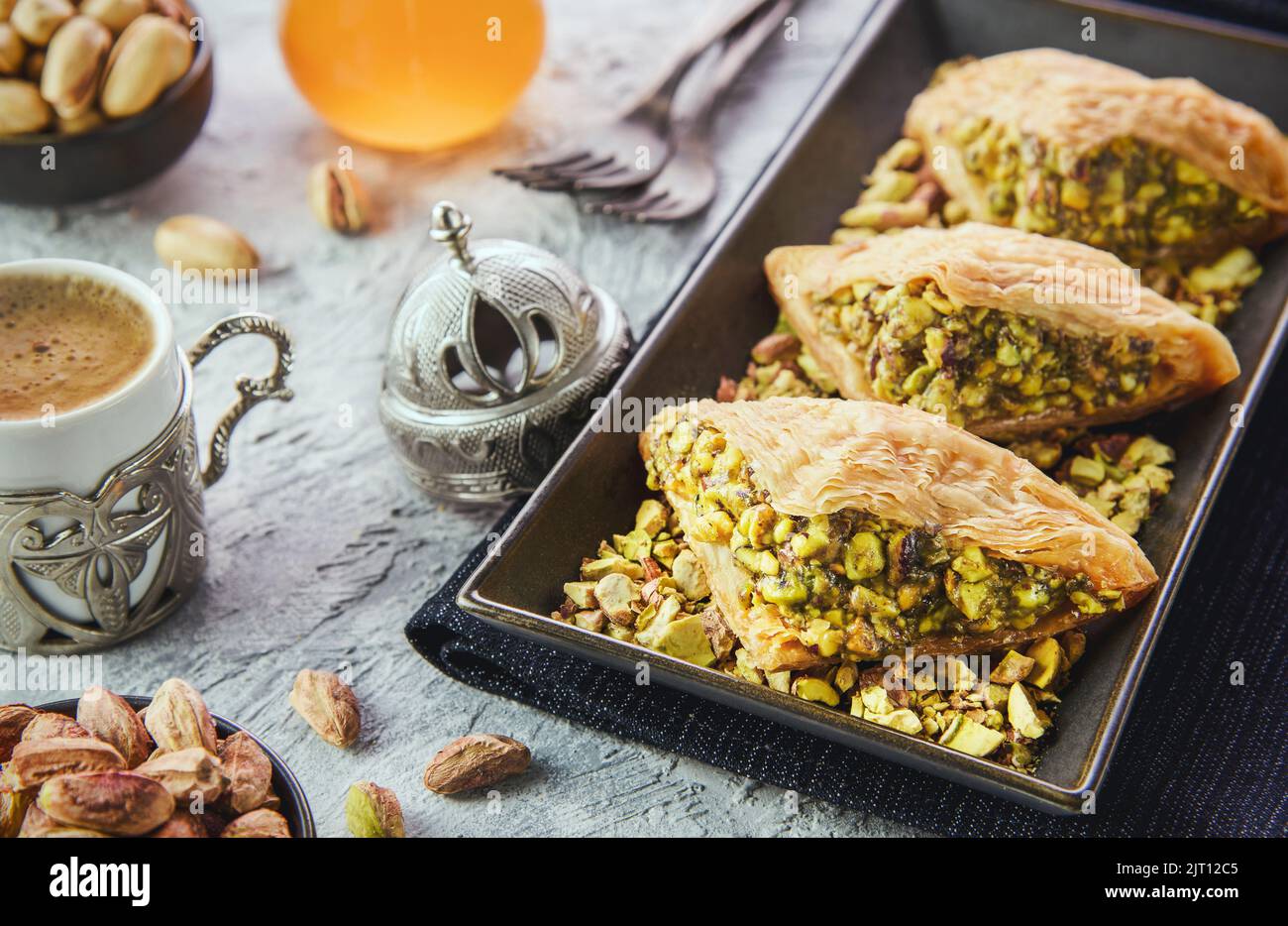 Arabic Cuisine; Traditional Arabic Dessert "Warbat" or "Shaabiyat" It