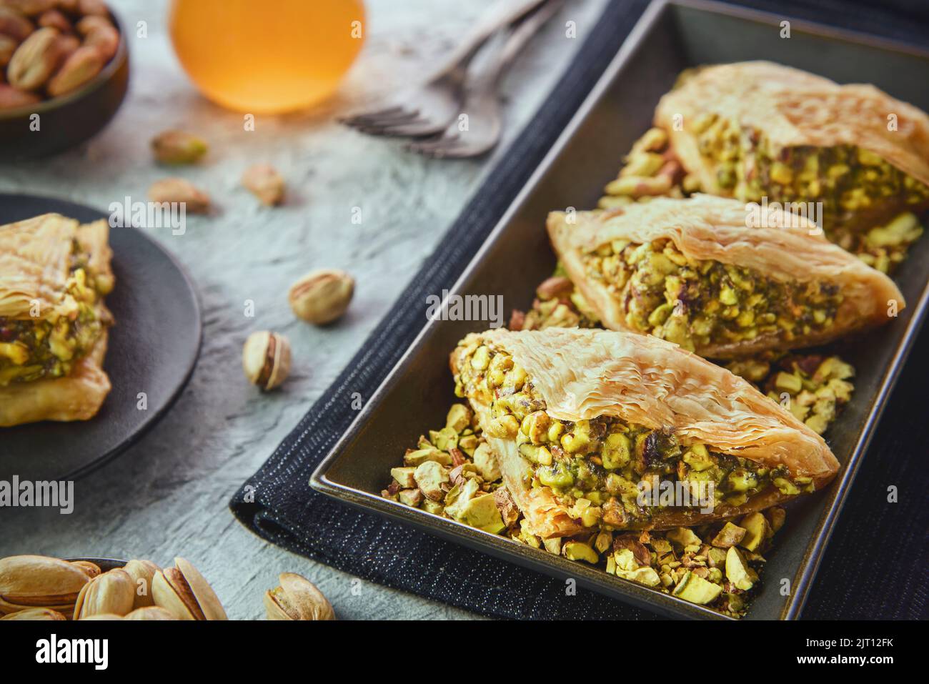 Arabic Cuisine; Traditional Arabic Dessert "Warbat" or "Shaabiyat" It