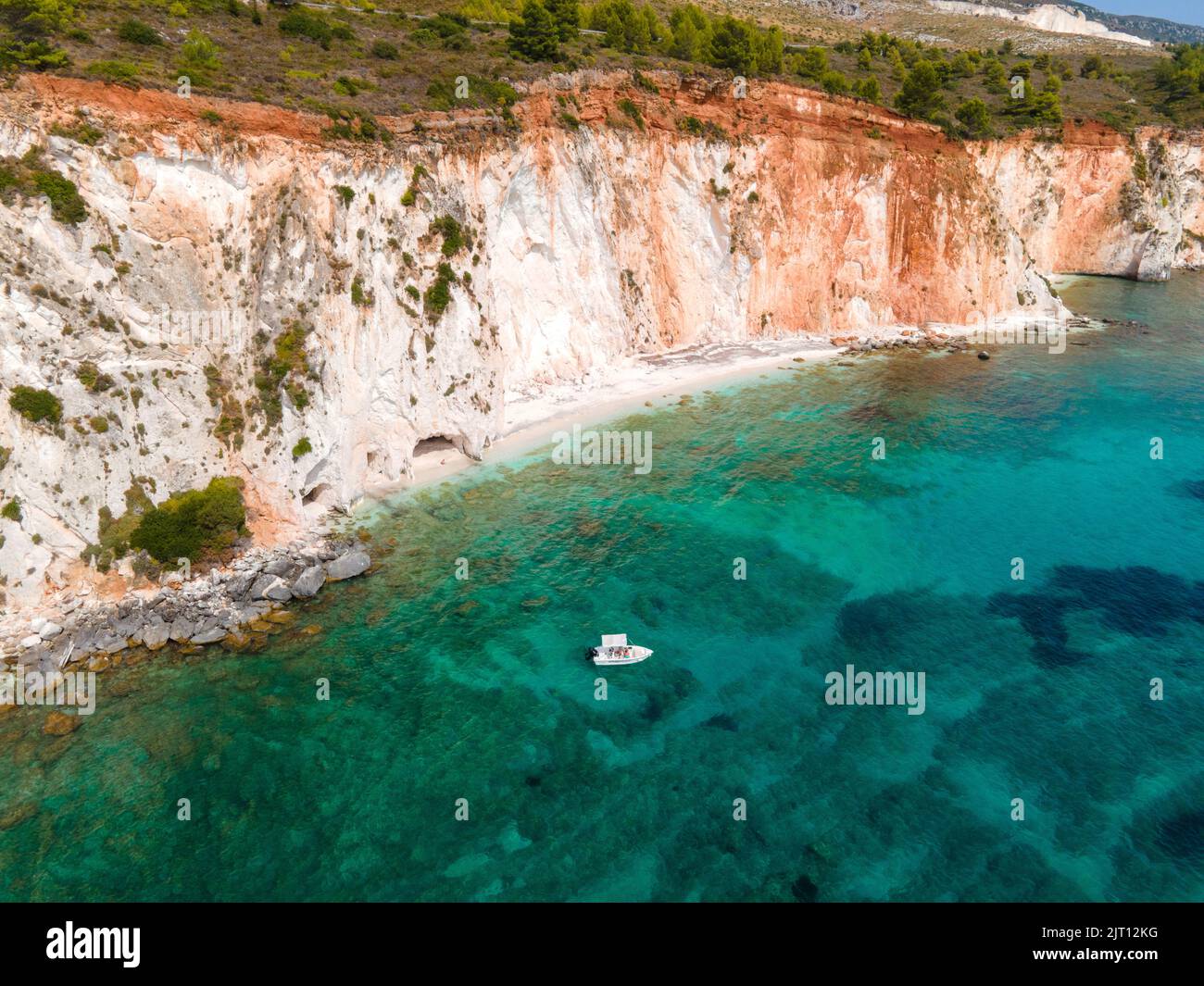 aerial-view-of-a-private-beach-in-kefalonia-greece-with-crystal-clear