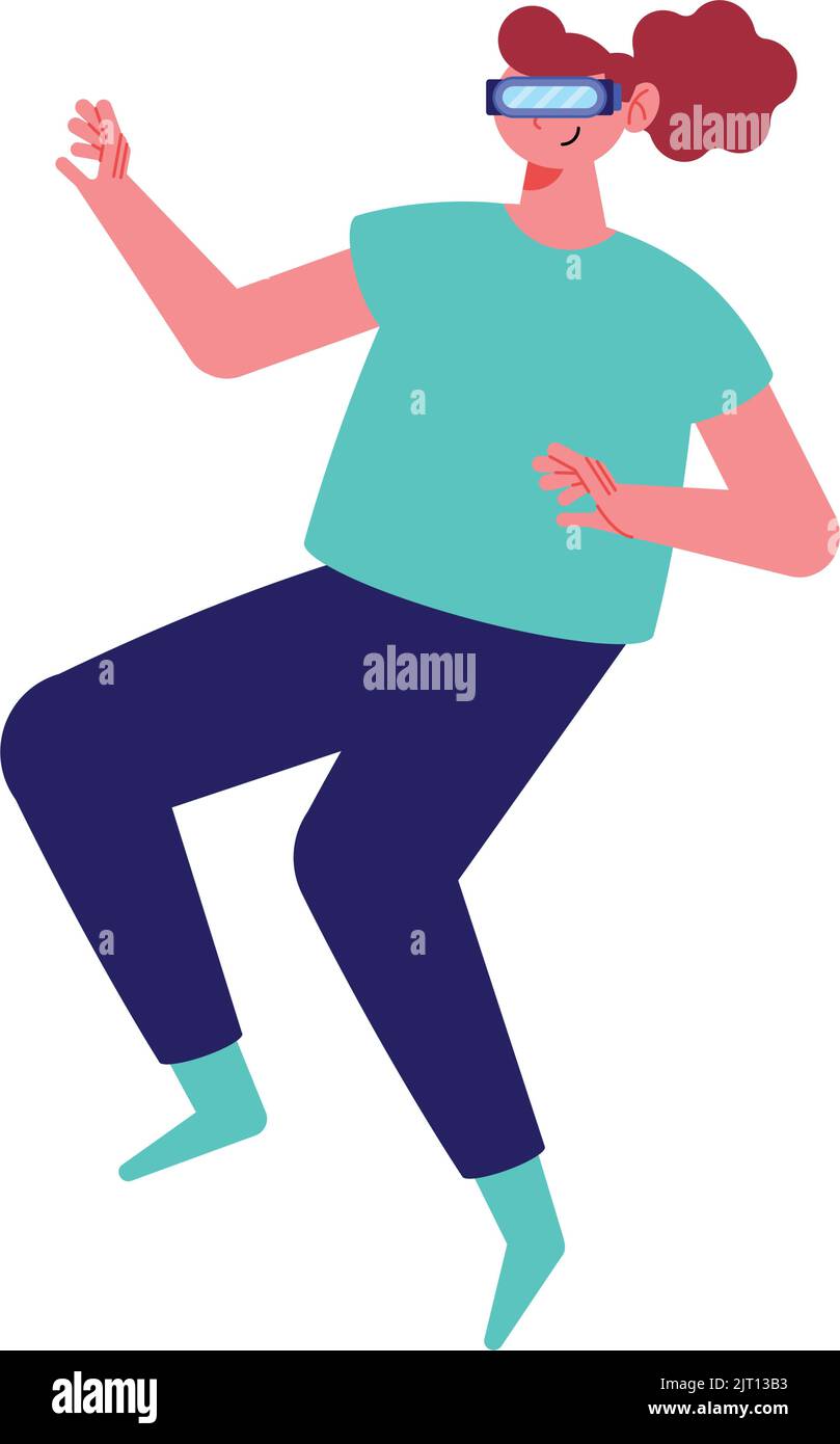 girl using metaverse mask character Stock Vector Image & Art - Alamy