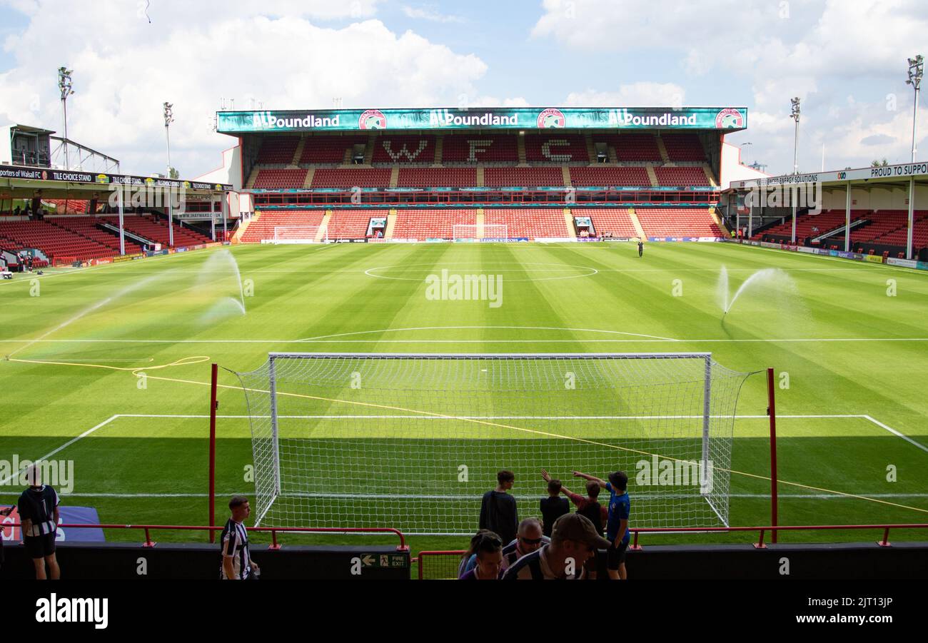 A general view of the Bescot Stadium prior the Sky Bet League 2 match between Walsall and Grimsby Town at the Banks' Stadium, Walsall on Saturday 27th August 2022. (Credit: Gustavo Pantano | MI News) Credit: MI News & Sport /Alamy Live News Stock Photo