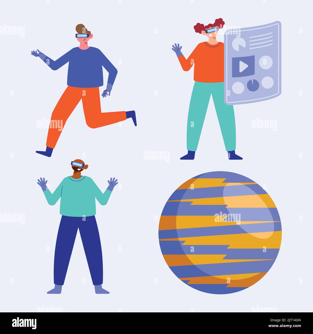 persons using metaverse tech characters Stock Vector Image & Art - Alamy