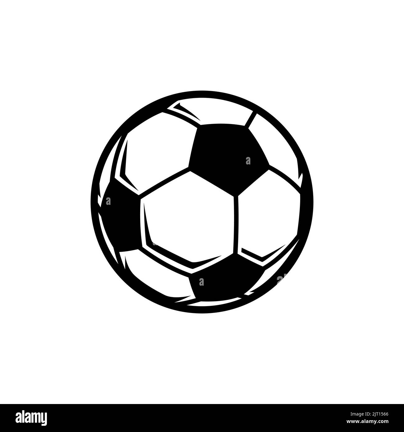 Soccer ball icon. Soccer ball black symbol is isolated on a white