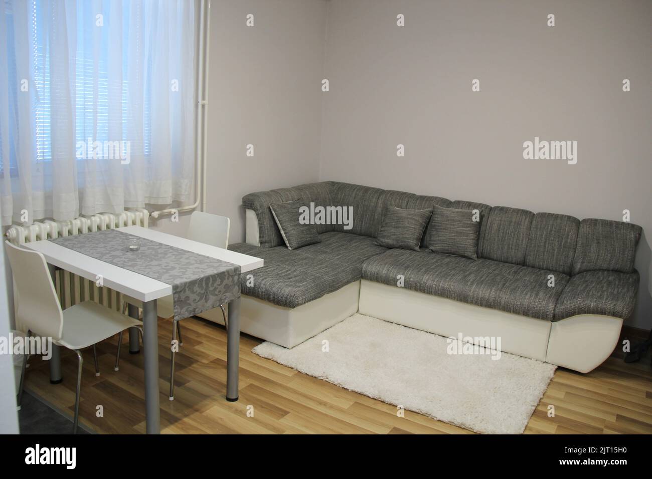 Small Apartment Interior Living room with Couch and Table Stock Photo ...