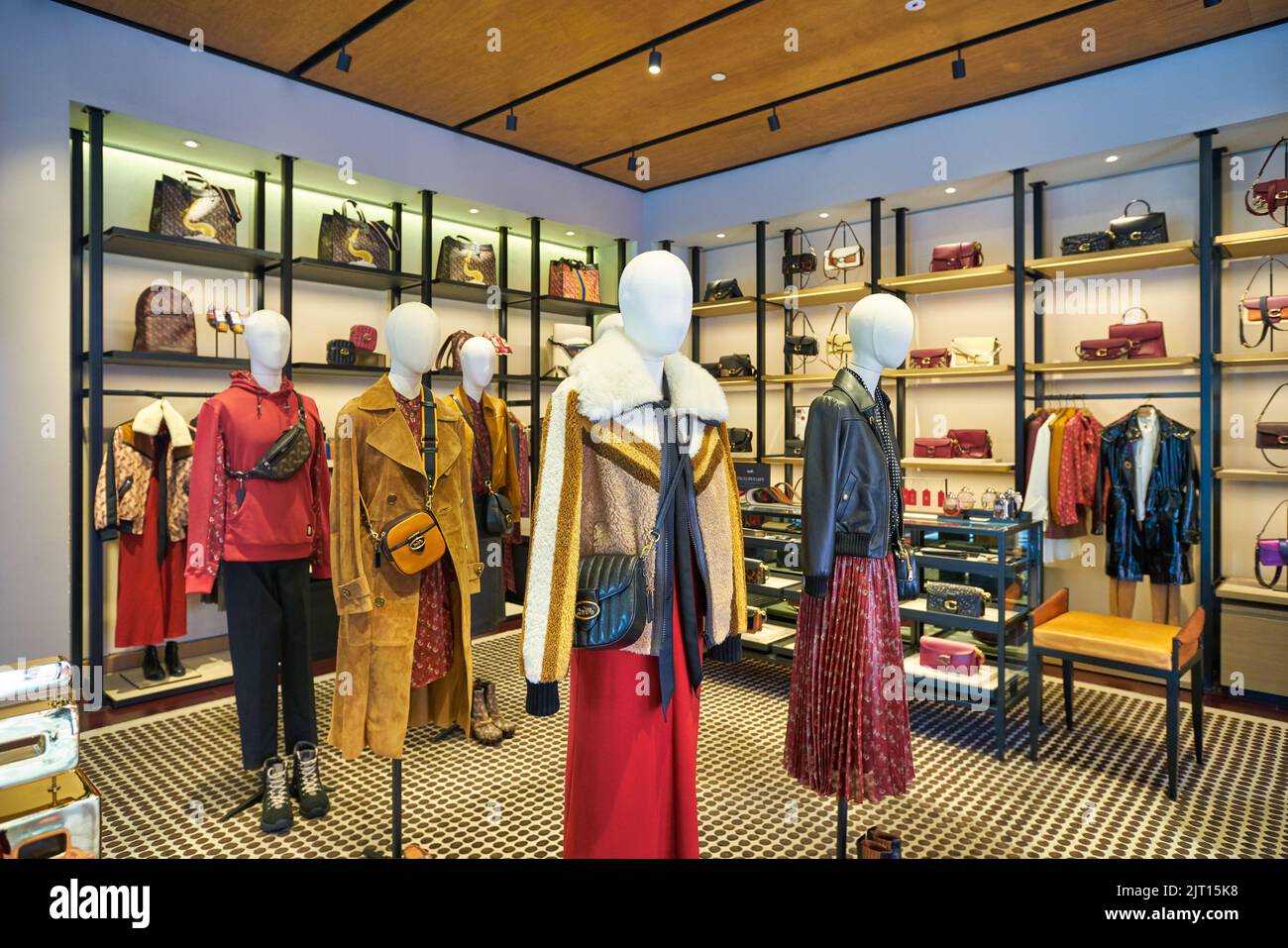 KUALA LUMPUR, MALAYSIA CIRCA JANUARY, 2020 dressed mannequins in