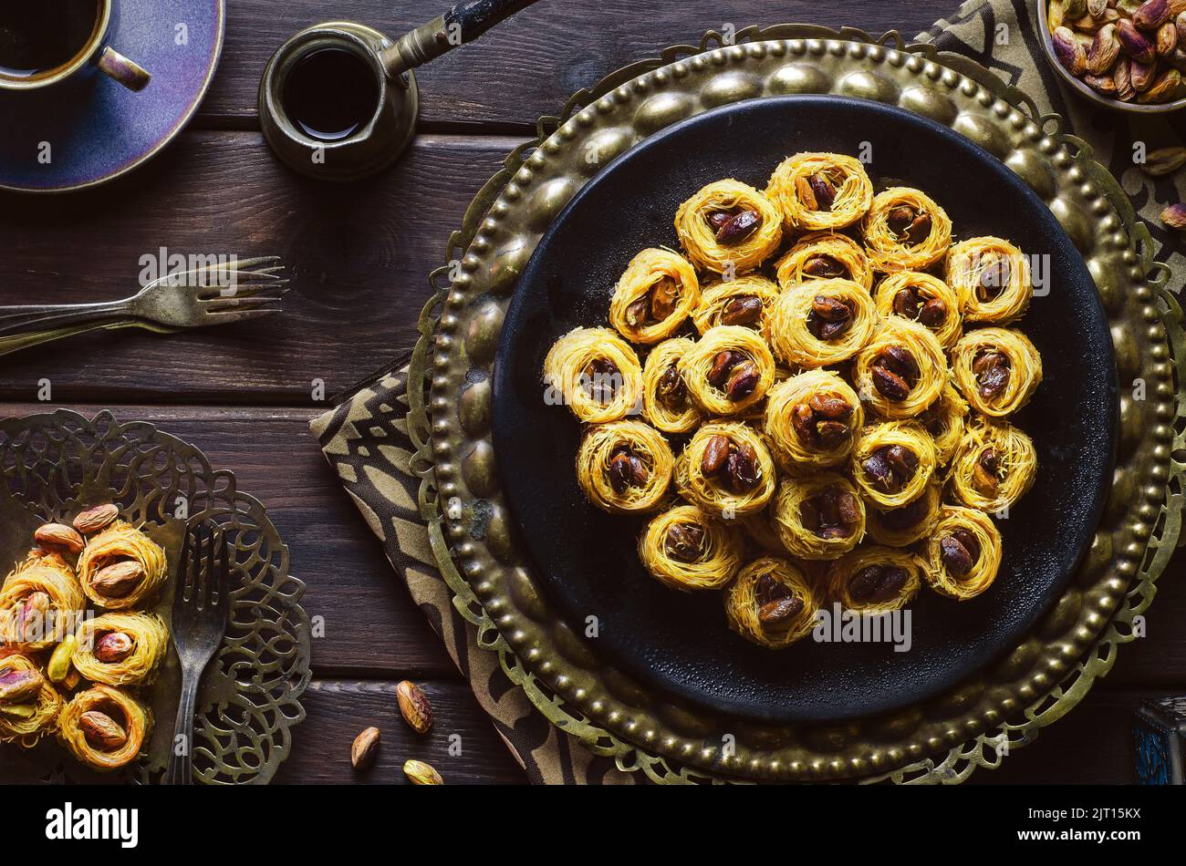 Arabic cuisine; Middle Eastern traditional pastries and Ramadan famous