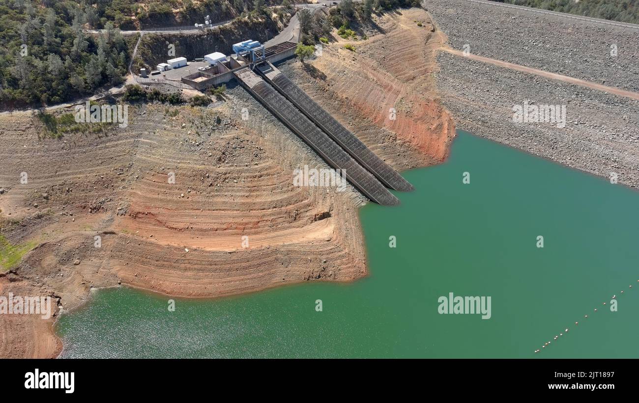 Lake Oroville In The California Drought Stock Photo Alamy