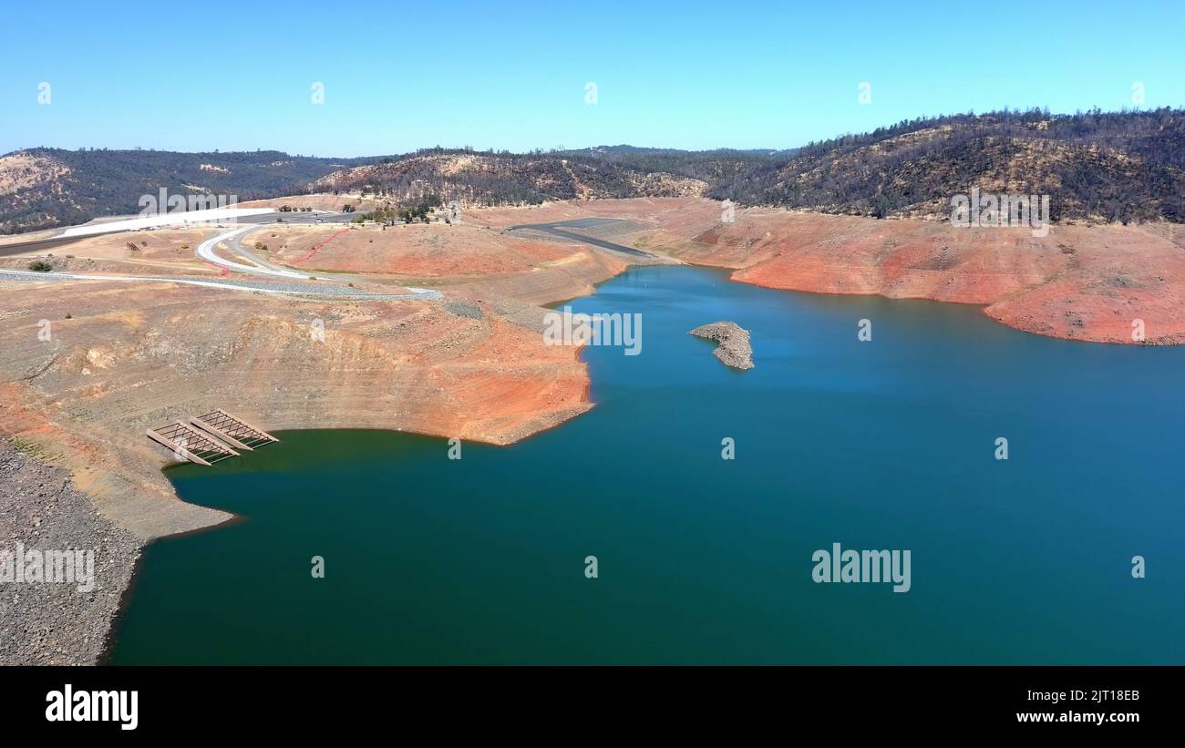 Lake Oroville In The California Drought Stock Photo Alamy