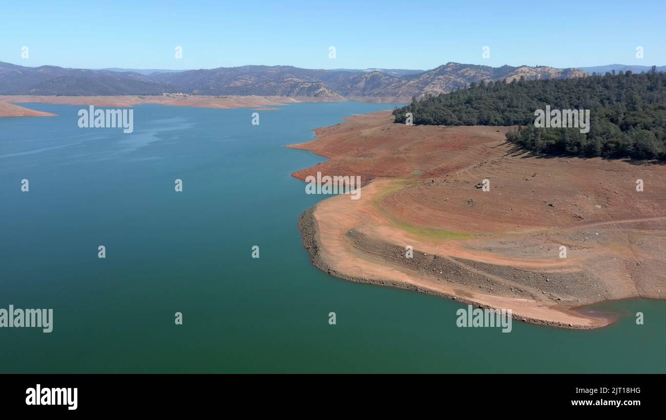 Lake Oroville In The California Drought Stock Photo Alamy