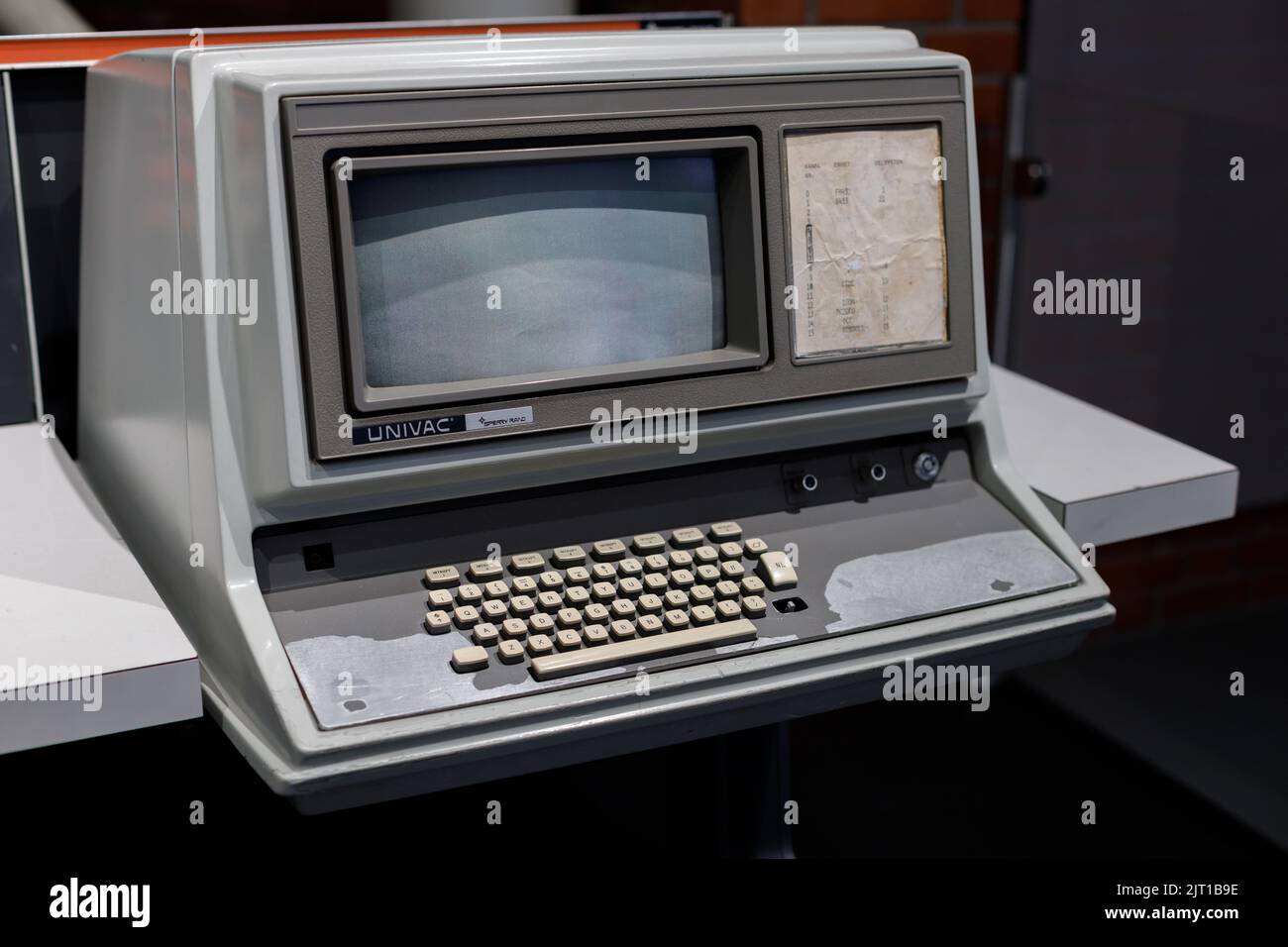 Oslo, Norway. May 01, 2022: Vintage UNIVAC (Sperry Rand) 1970s computer at the Oslo Museum of Technology.v Stock Photo