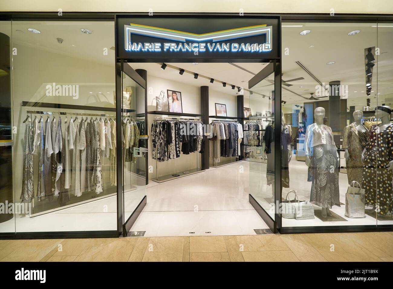 SINGAPORE JANUARY 19, 2020 Marie France Van Damme storefront at Ngee