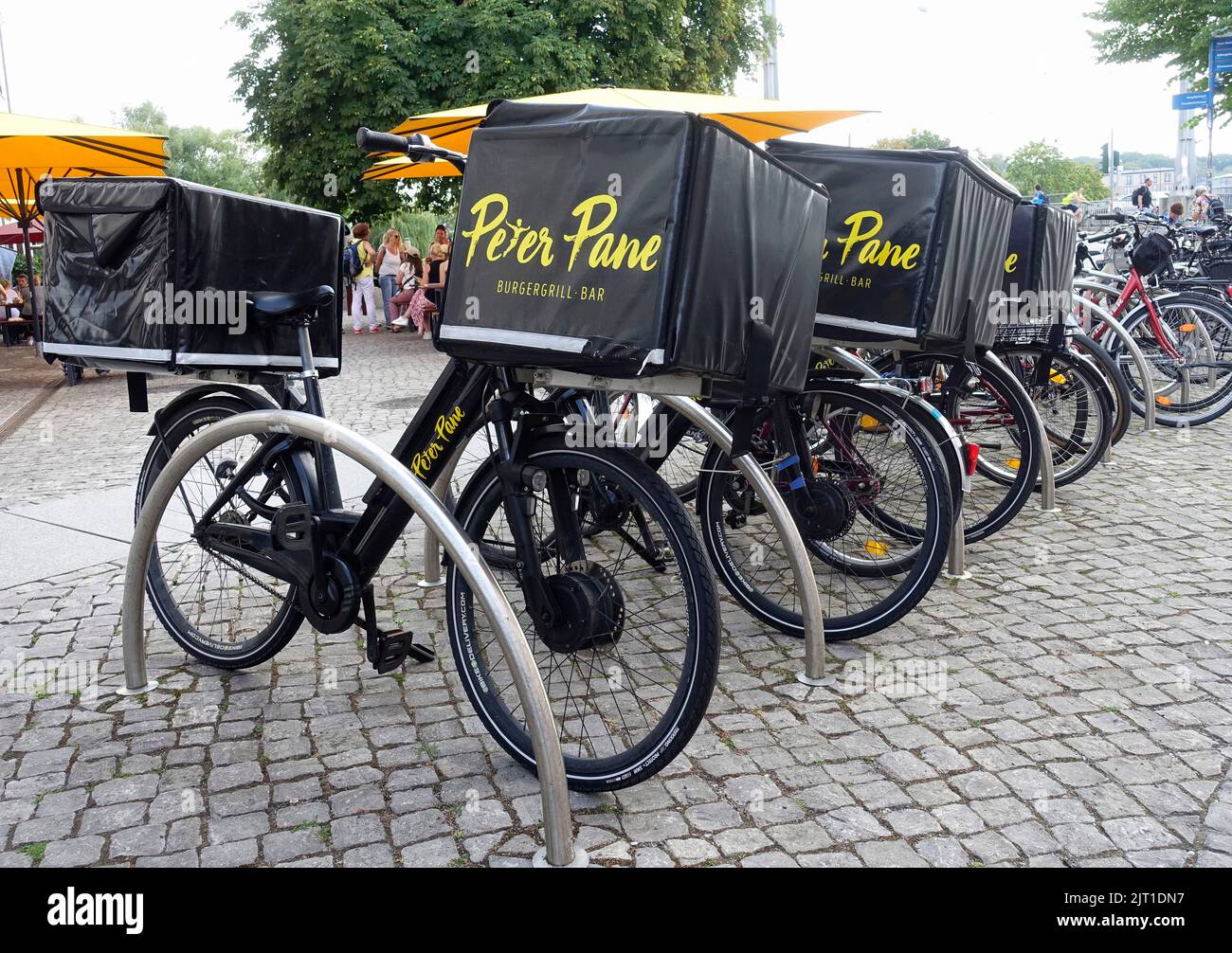 Delivery bikes of Peter Pane, Potsdam, Brandenburg Stock Photo