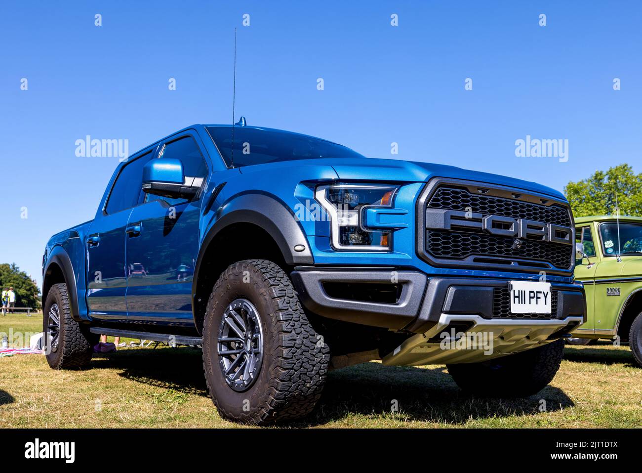 Ford Raptor pick-up truck, on display at the American Auto Club Rally of the Giants, held at Blenheim Palace on the 10 July 2022 Stock Photo