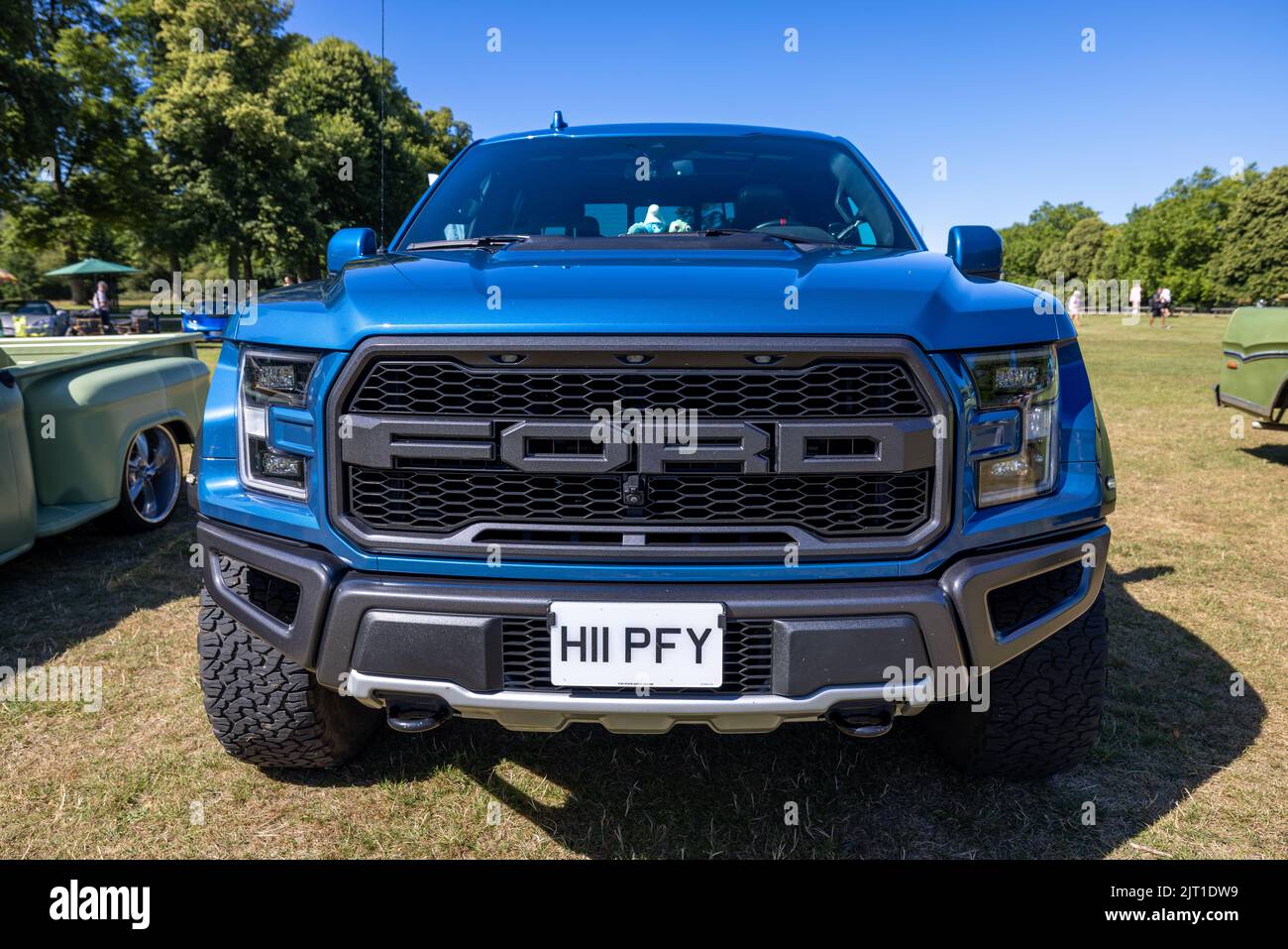 Ford Raptor pick-up truck, on display at the American Auto Club Rally of the Giants, held at Blenheim Palace on the 10 July 2022 Stock Photo