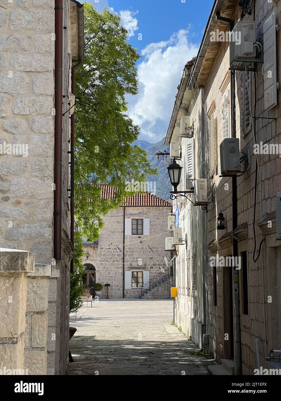 narrow-street-with-old-stone-houses-montenegro-stock-photo-alamy