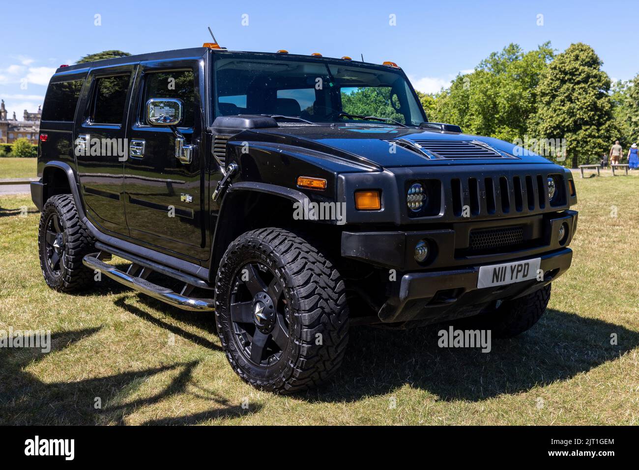Hummer H2 SUV, on display at the American Auto Club Rally of the Giants, held at Blenheim Palace on the 10th July 2022 Stock Photo