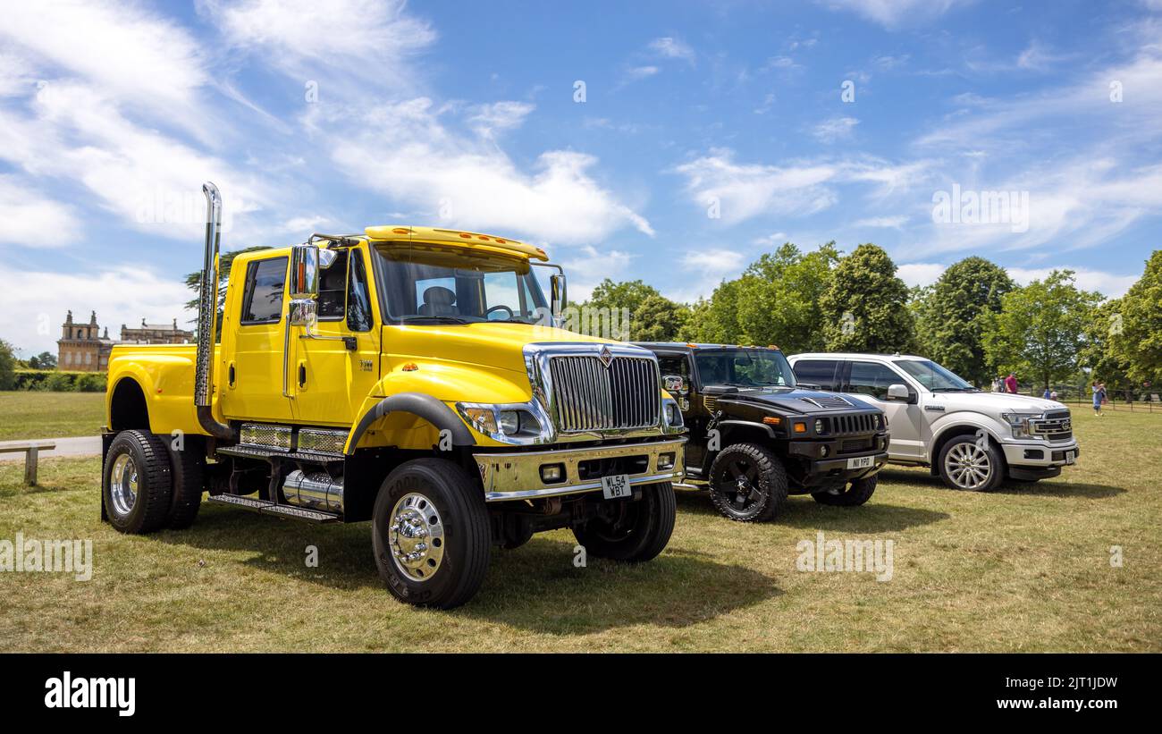 International CXT, Hummer H2 & Ford F-150, on display at the American Auto Club Rally of the Giants, held at Blenheim Palace on the 10th July 2022 Stock Photo