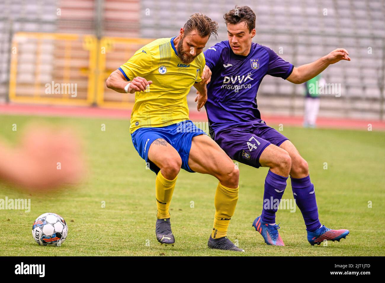 RSCA Futures' David Hubert celebrates after scoring during a soccer match  between RSC Anderlecht, Stock Photo, Picture And Rights Managed Image.  Pic. VPM-43637830