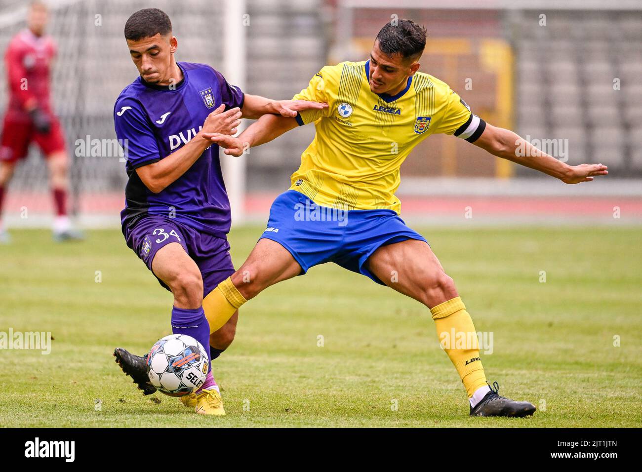 RSCA Futures' Mohamed Bouchouari celebrates after scoring during a soccer  match between RSC Anderlecht Futures (u23) and SK Beveren, Saturday 27  August 2022 in Brussels, on day 3 of the 2022-2023 'Challenger