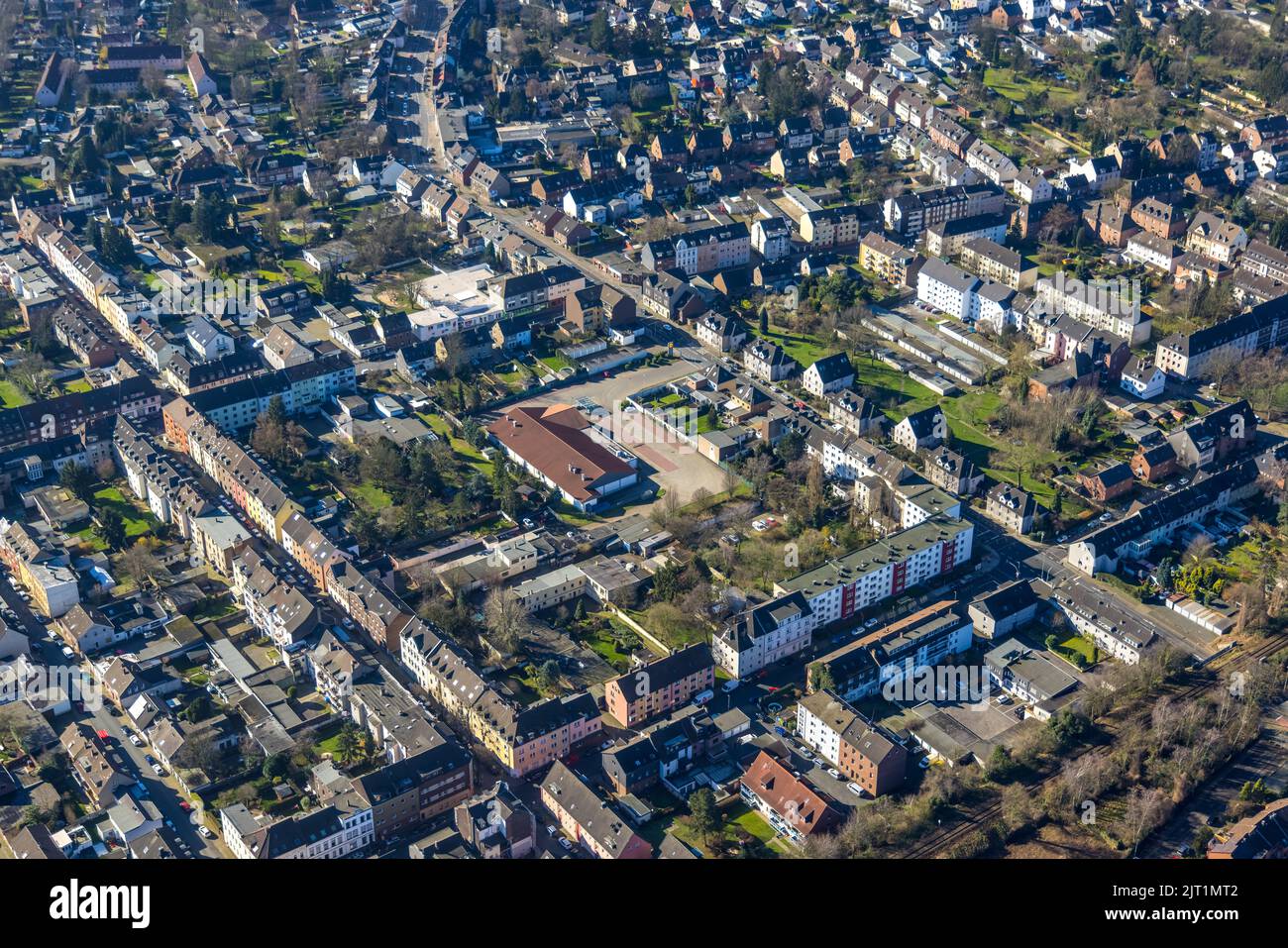Aerial view, location view Alstaden, Oberhausen, Ruhr area, North Rhine