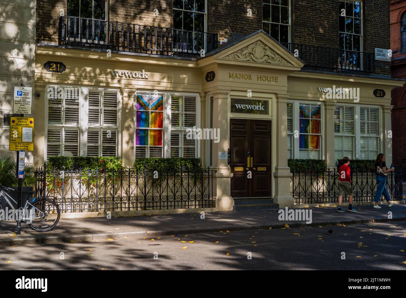 WeWork Soho London - WeWork Offices in Soho Square in Central London UK Stock Photo