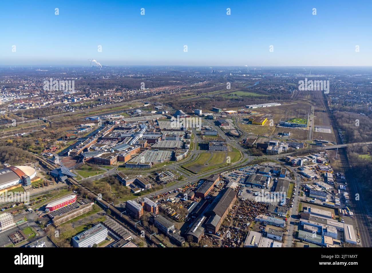 Aerial view, Centro Oberhausen, Borbeck, Oberhausen, Ruhr area, North
