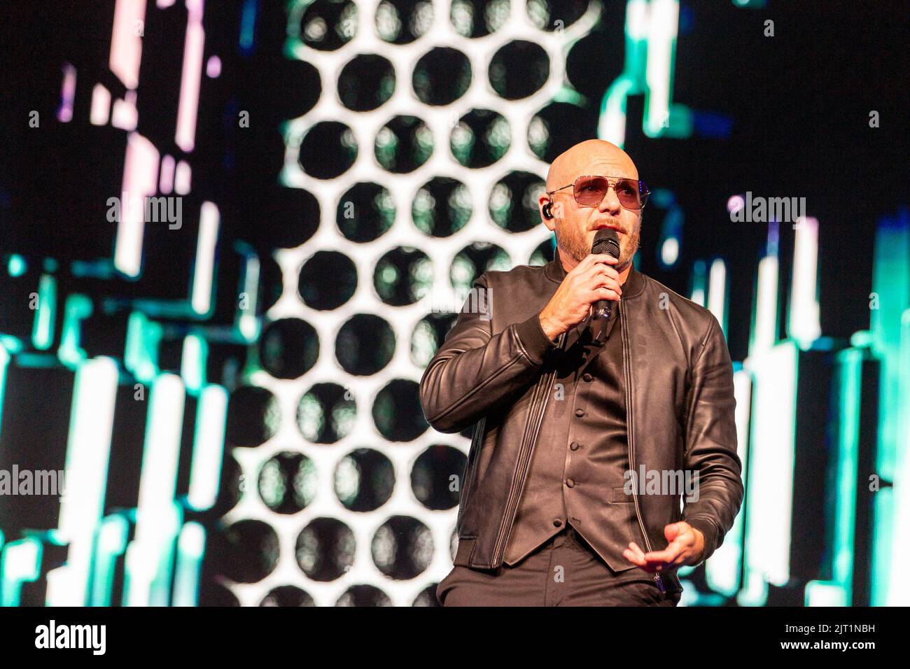 Pitbull (Armando Perez) during the Can't Stop Us Now Tour on August 26