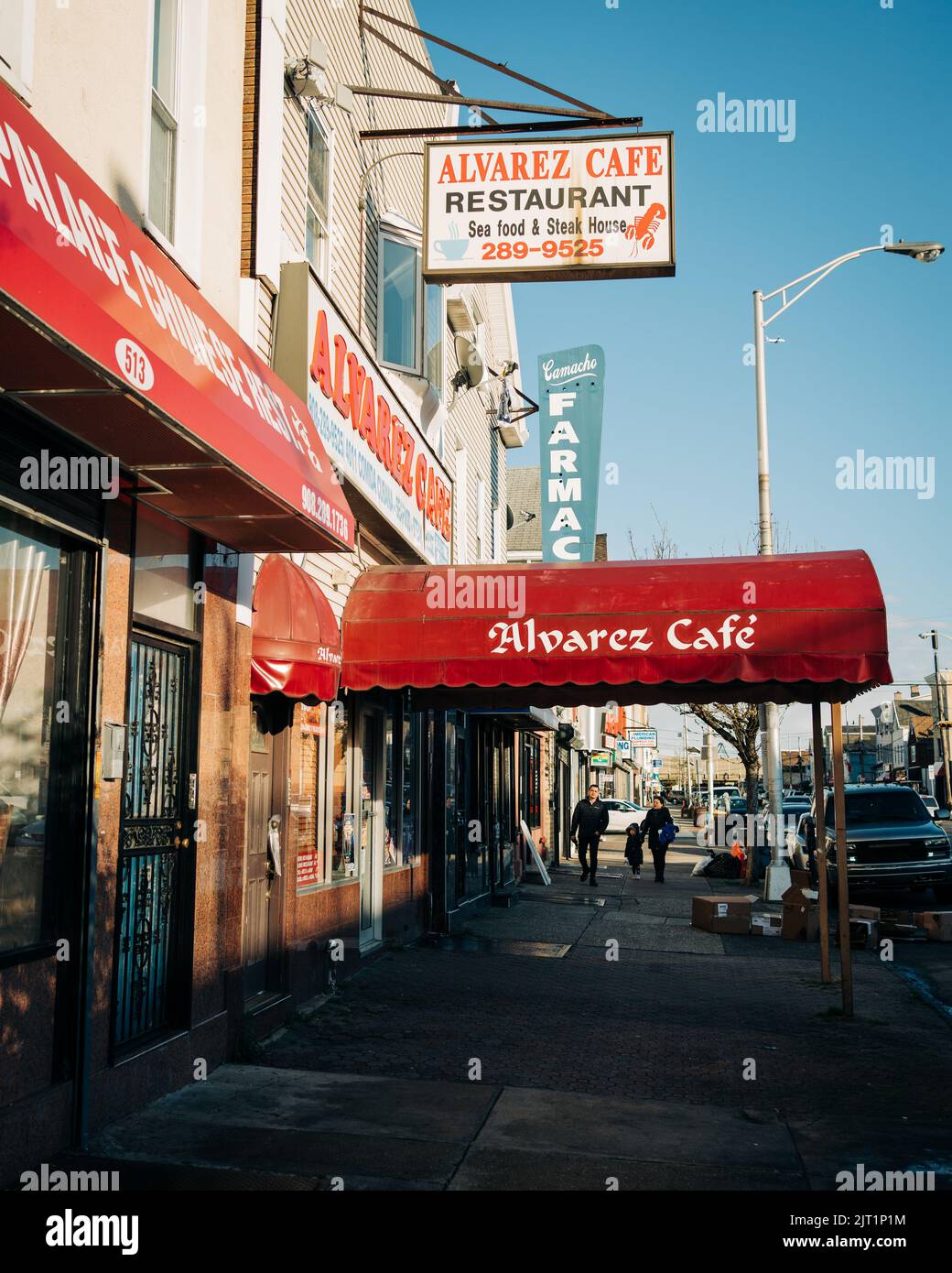 Alvarez Cafe vintage sign, Elizabeth, New Jersey Stock Photo Alamy