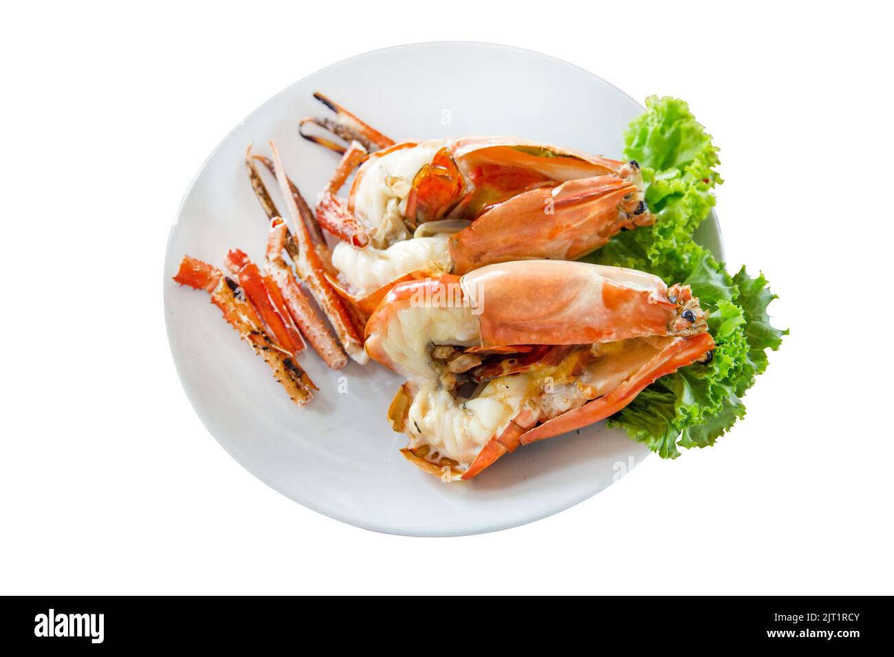 Die cut of Prawns, Grilled river shrimp or Thai shrimp isolated on
