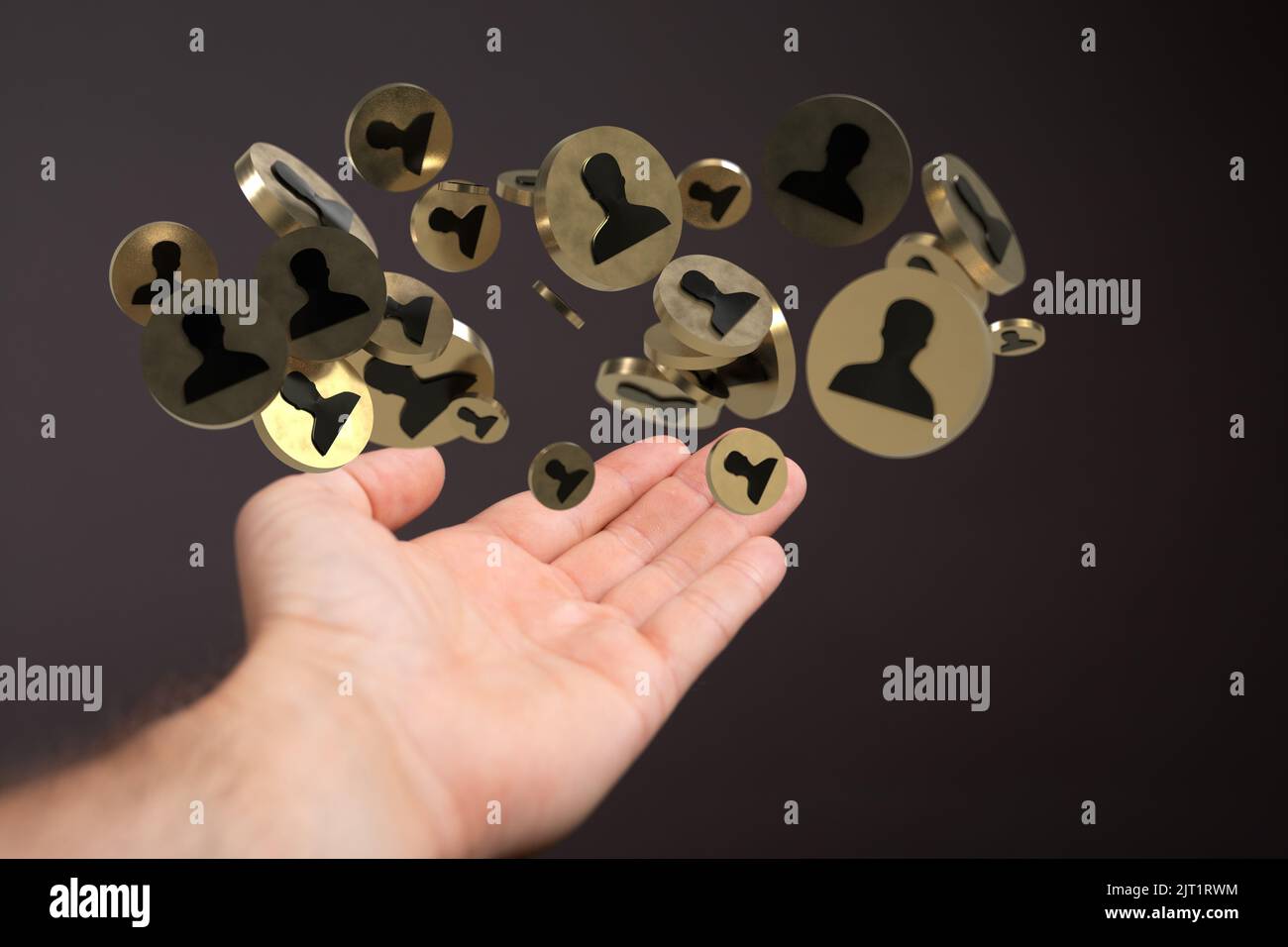 A 3D rendering of digital neural networks in a hand Stock Photo - Alamy