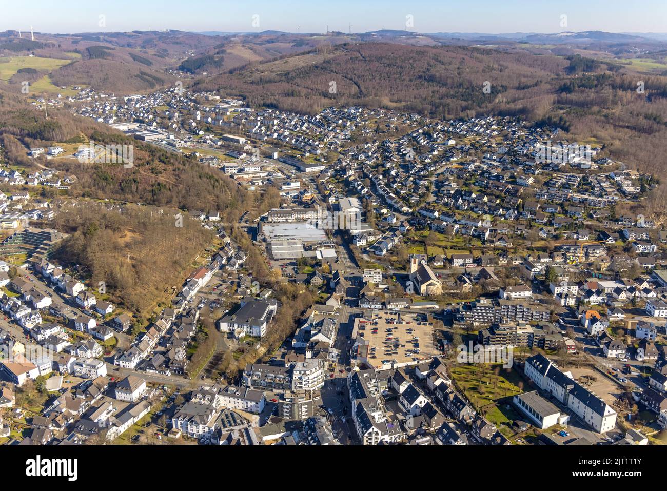Industrial estate with rewe center hires stock photography and images