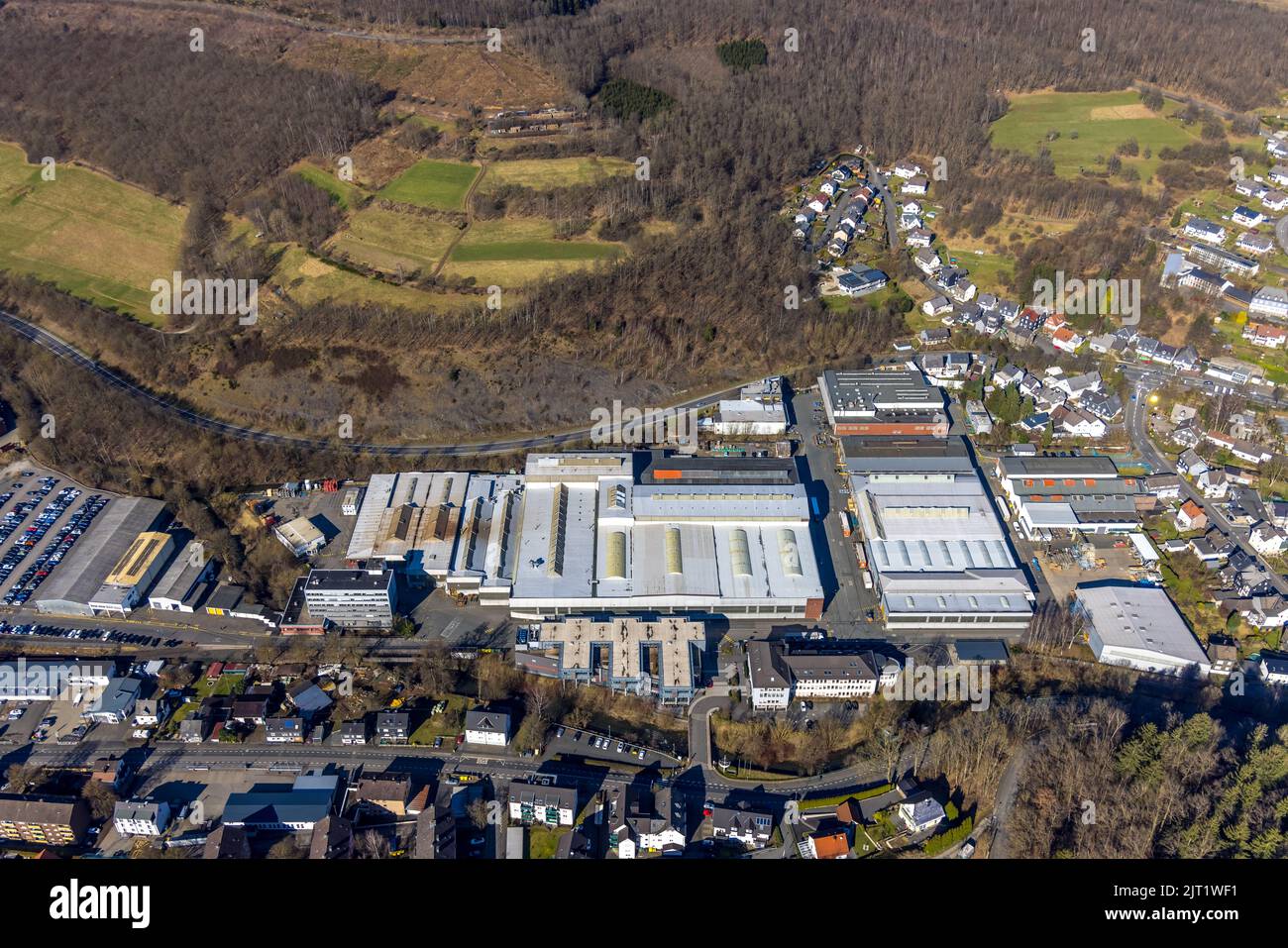 Siegstrasse industrial estate in dreistiefenbach hires stock