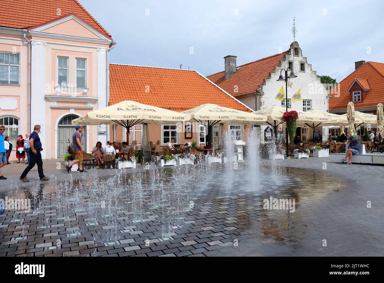 Fountain In Kuressaare On Saaremaa Island Estonia Stock Photo - Alamy