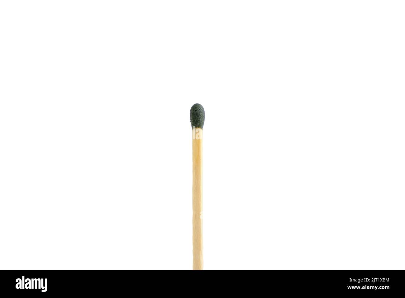 A match with green head on a white background Stock Photo