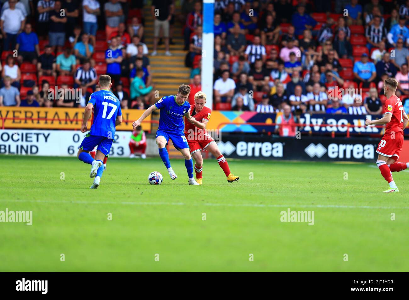 during the Sky Bet League 2 match between Walsall and Grimsby Town at the Banks' Stadium, Walsall on Saturday 27th August 2022. (Credit: Gustavo Pantano | MI News) Credit: MI News & Sport /Alamy Live News Stock Photo