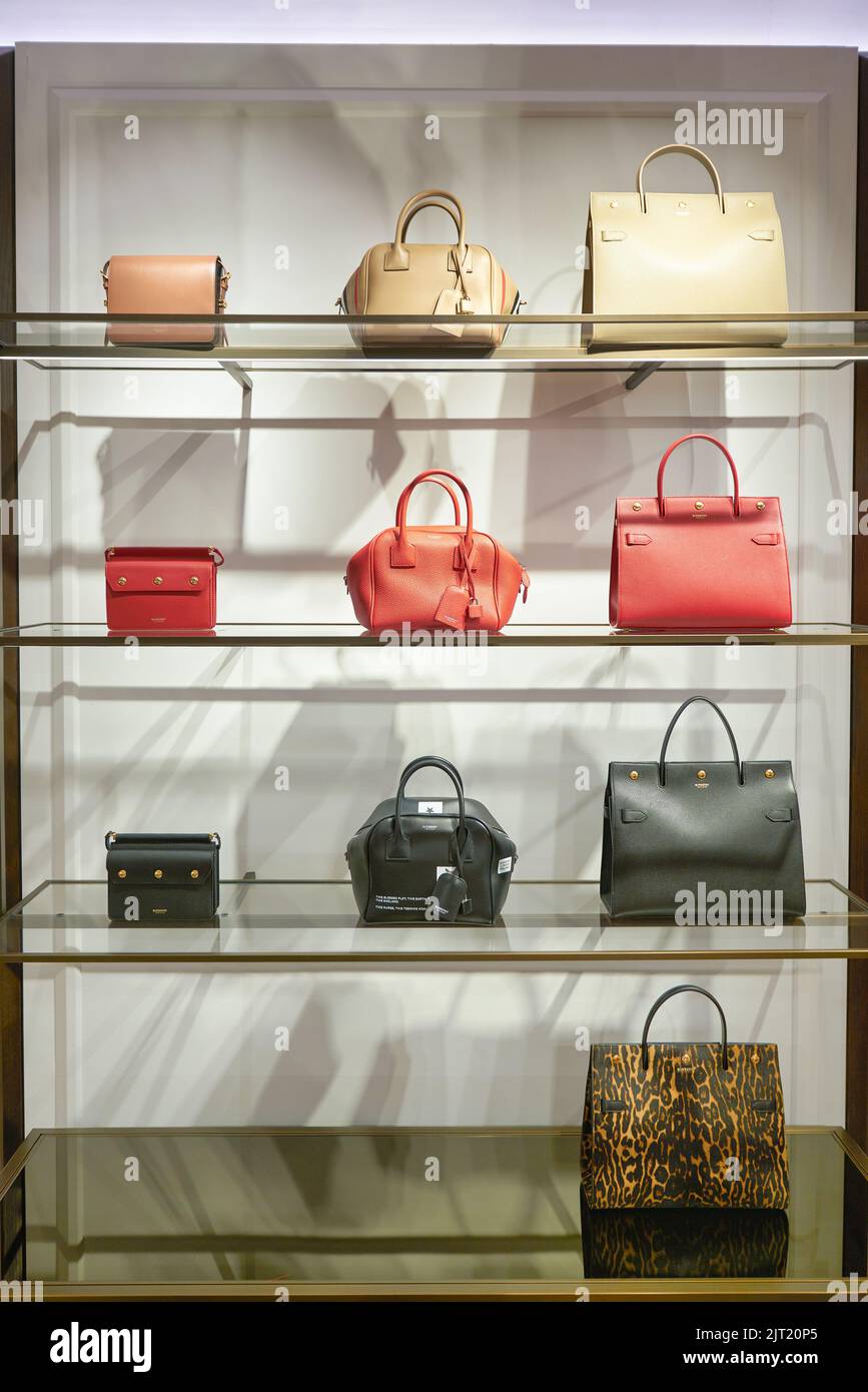 Luxury designer handbags on display in a Singapore shopping mall Stock  Photo - Alamy