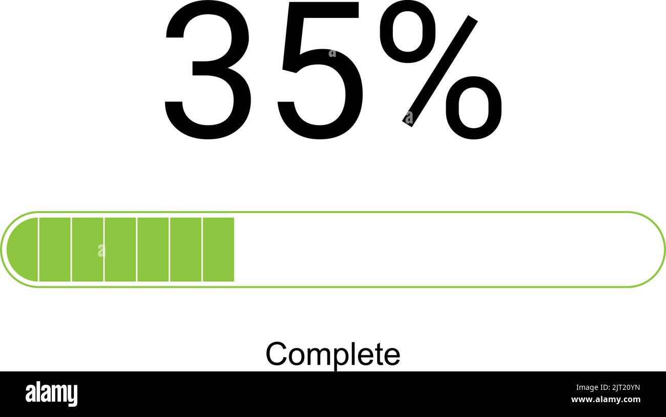 Loading bar progress icons, load sign green vector illustration. System software update and upgrade concept. Vector illusration EPS 10 Stock Vector
