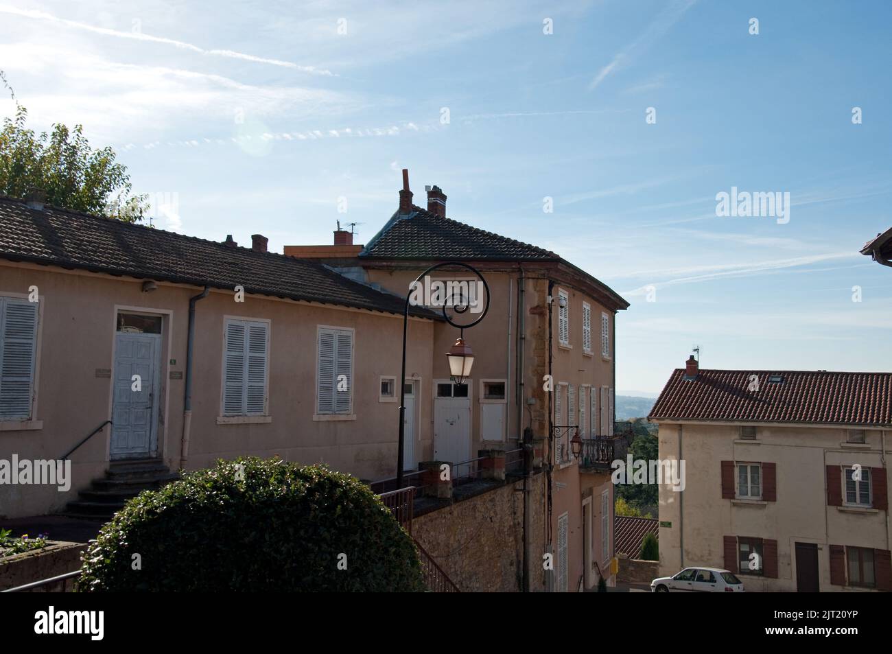 Street scene, St Cyr au Mont d'Or, Lyon, Auvergne-Rhone-Alpes, France Stock Photo