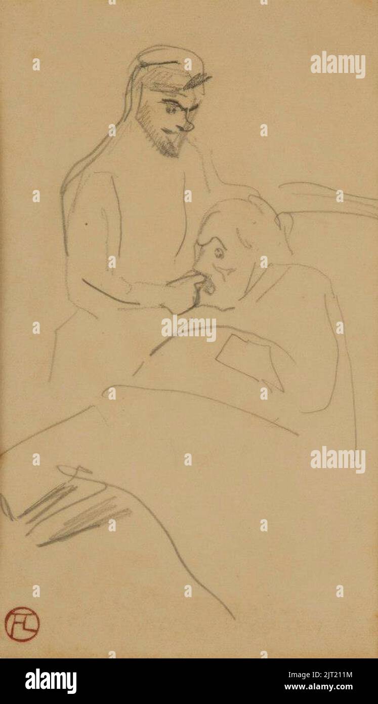 ToulouseLautrec El doctor Baumgarten dando cloroformo a un paciente