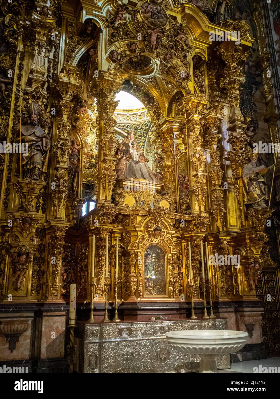 La Milagrosa altarpiece, Iglesia Colegial del Divino Salvador, Seville Stock Photo