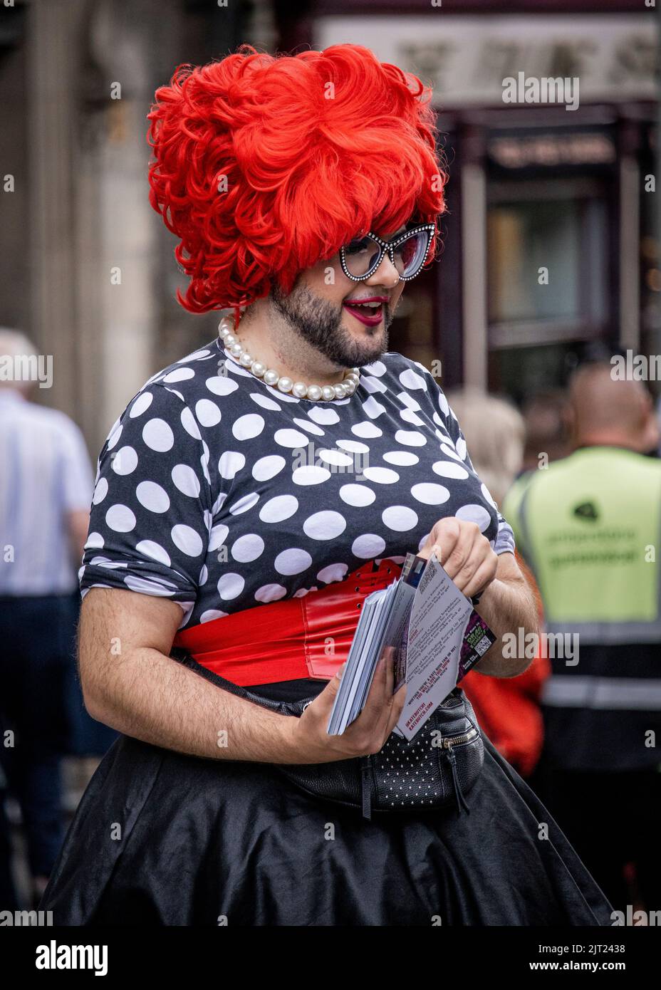 Edinburgh Festival Fringe Performers Advertising Shows on the Royal
