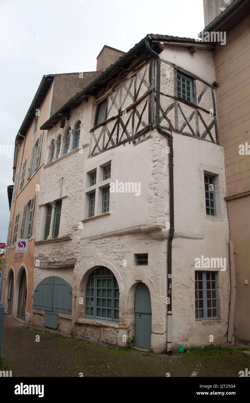 Restored old buildings, Cluny, Burgundy, France. Cluny is a small town