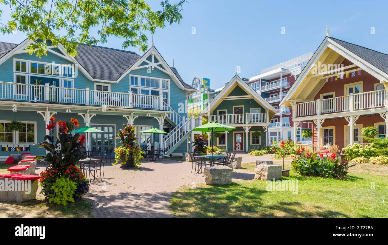 Colorful buildings in Gananoque, Ontario, Canada Stock Photo
