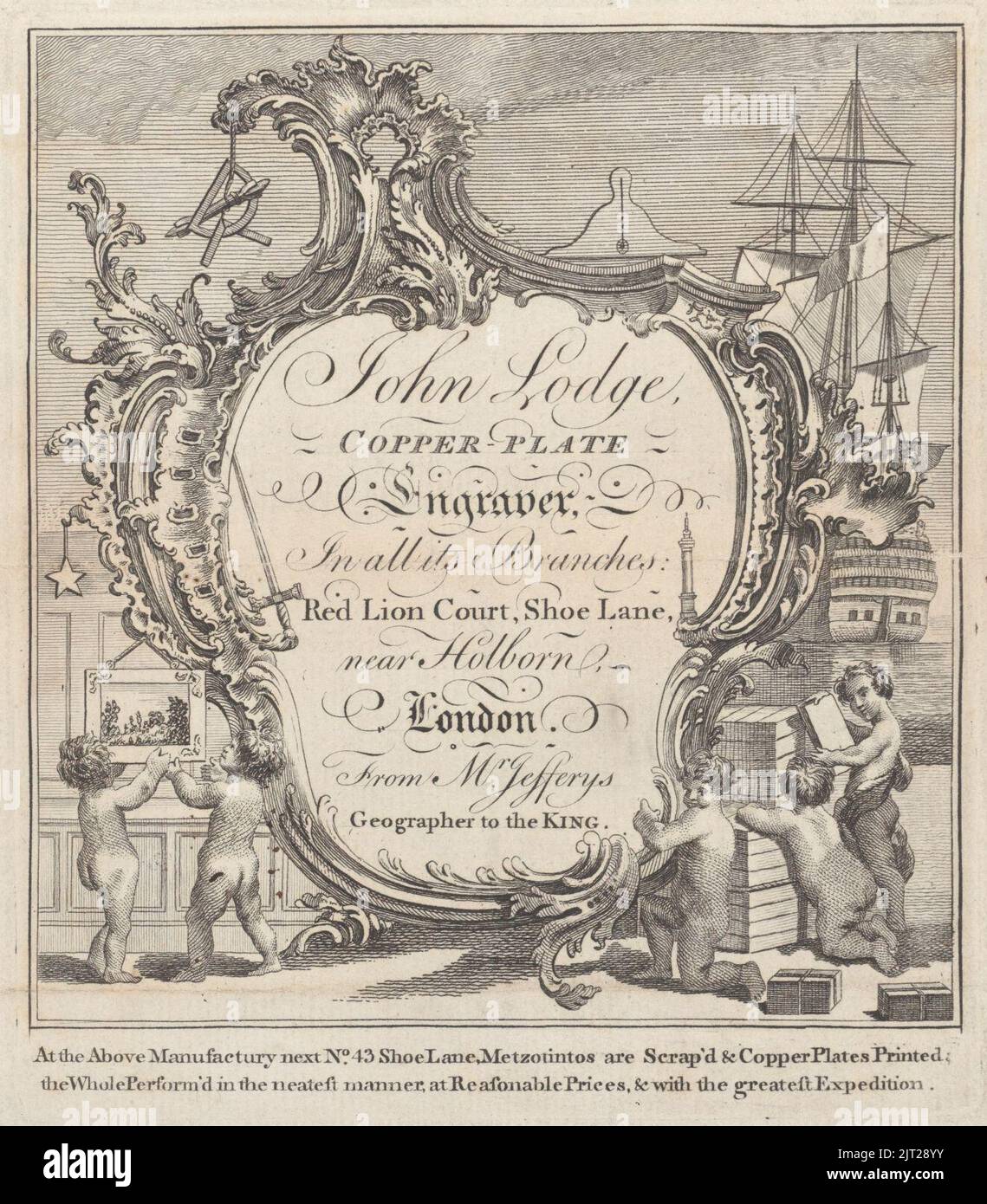 Historic 18th century trade card hi-res stock photography and images ...