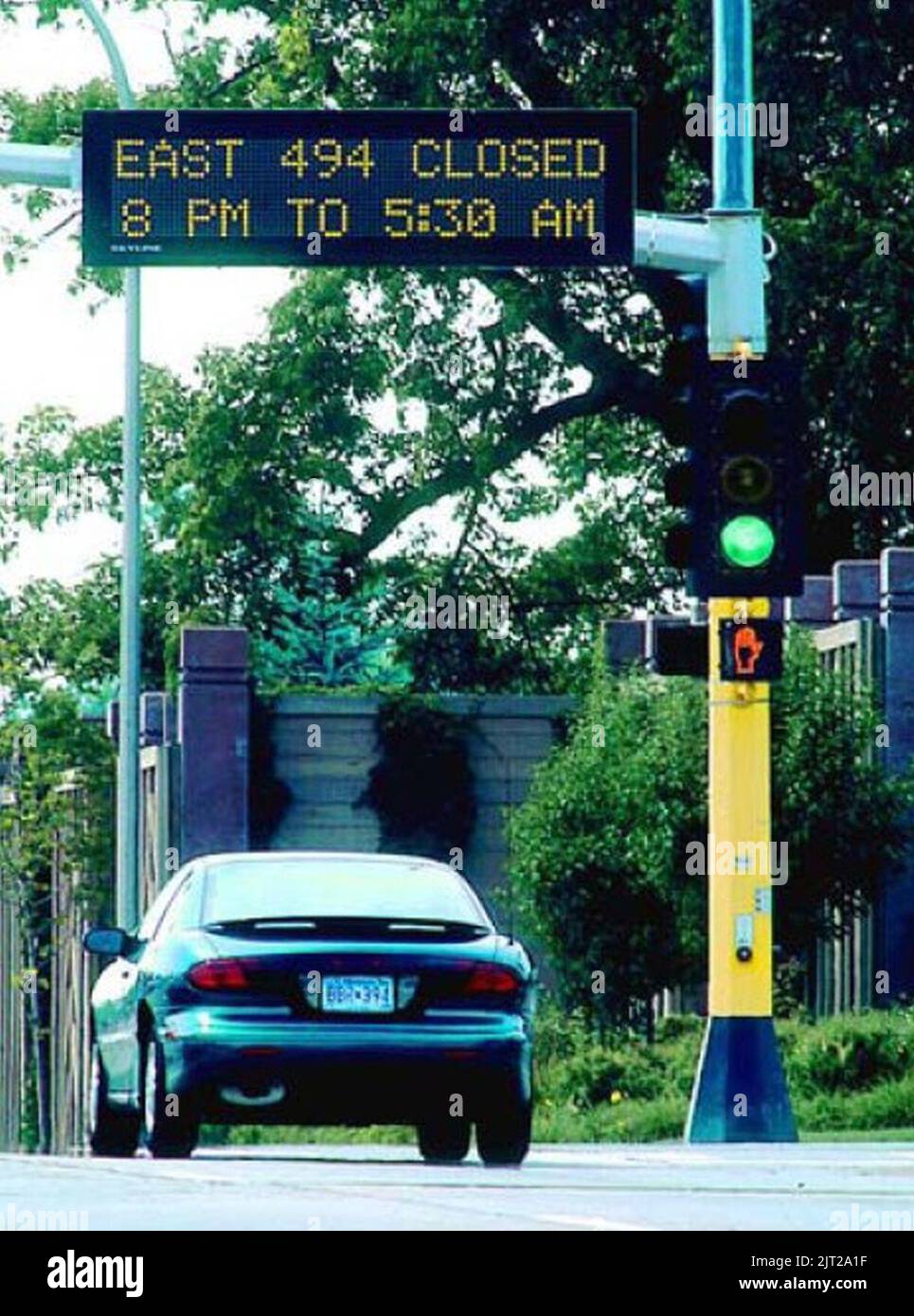 Traffic changeable message signs on surface street Stock Photo Alamy