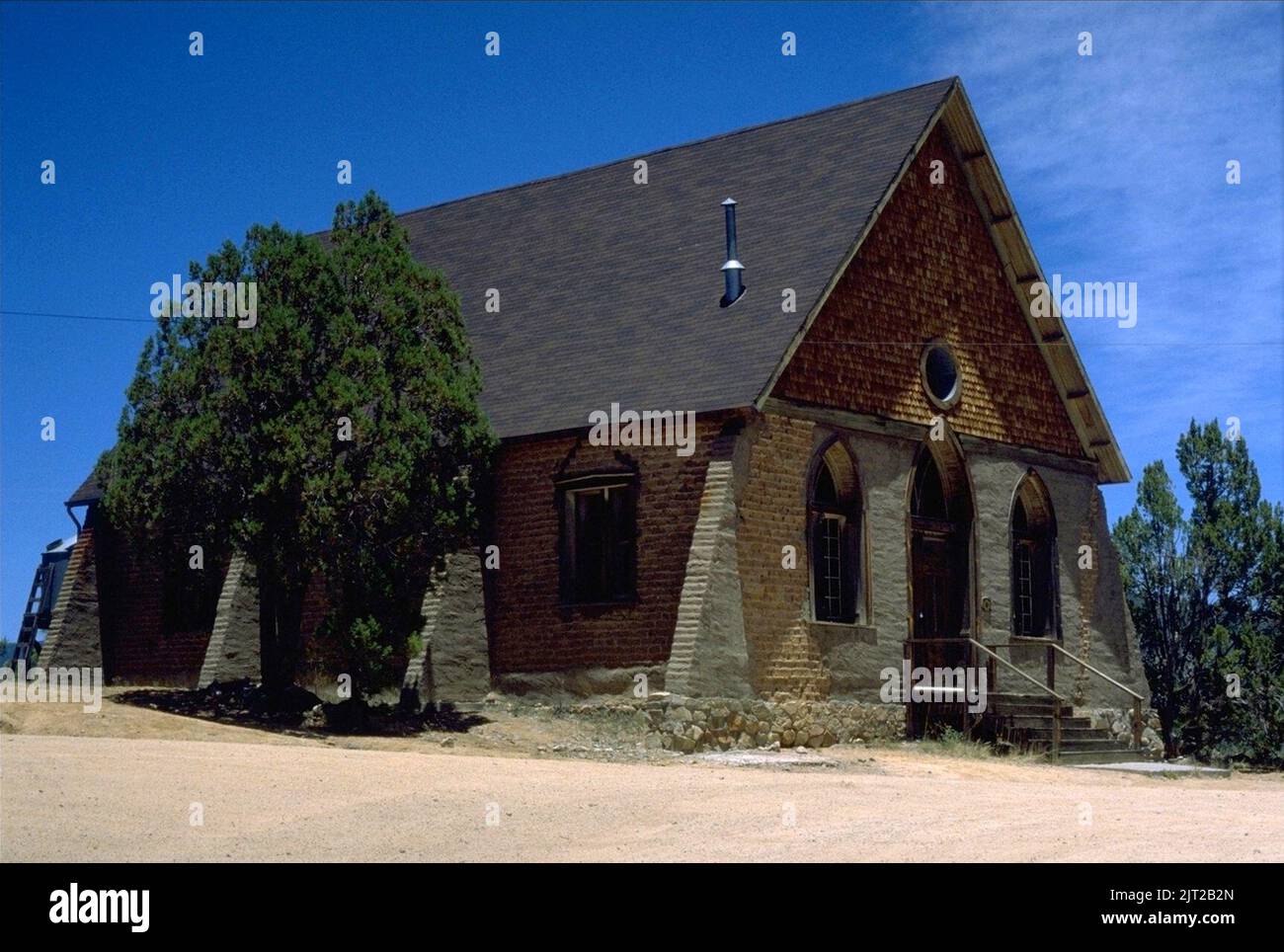 Trail of the Mountain Spirits Scenic Byway - Historical Pinos Altos Church Stock Photo