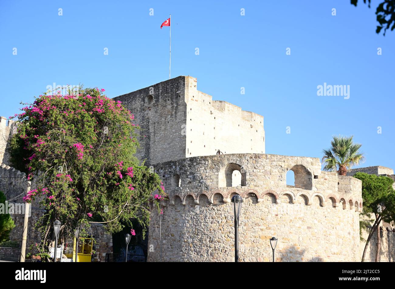Castle of Cesme near harbour in Izmır, Turkey Stock Photo
